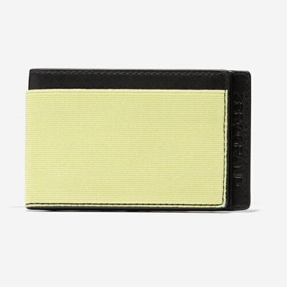 Cole Haan Black Elastic Front Pocket Leather Wallet NWT - Picture 2 of 8